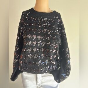 ✨Nine West Black Knit Sweater With Sequins
